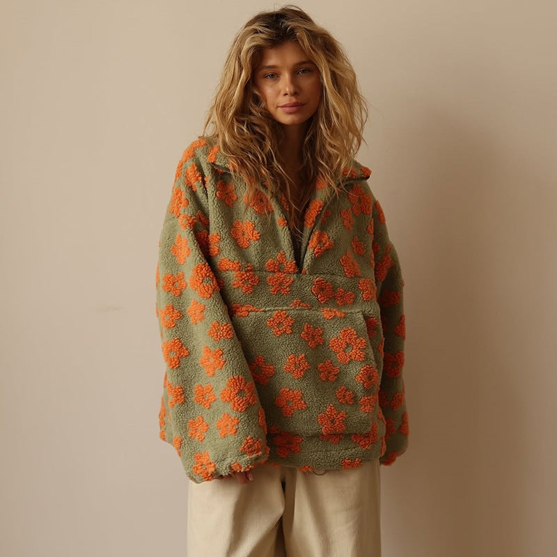 Fleece-Pullover Bloom - Seldom Seen Styles