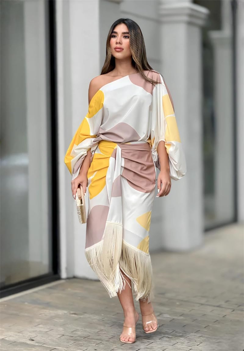 Maisie | Women's One-Shoulder Wrap Midi Dress - Seldom Seen Styles