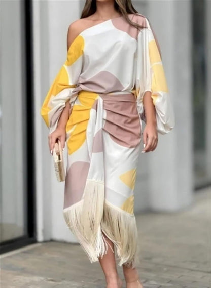 Maisie | Women's One-Shoulder Wrap Midi Dress