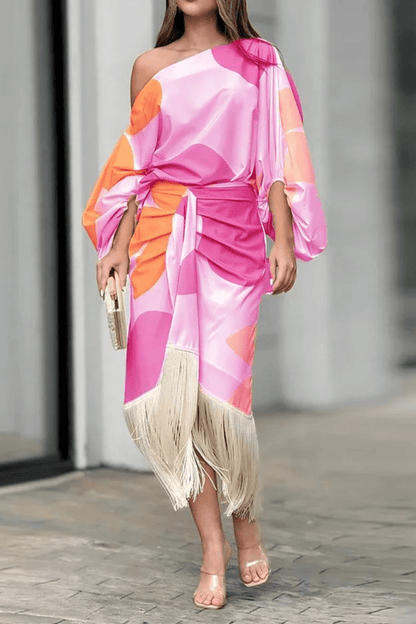 Maisie | Women's One-Shoulder Wrap Midi Dress