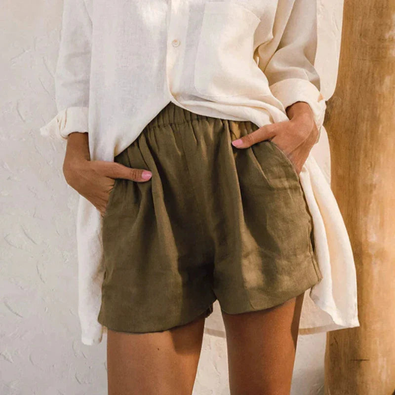 Malia Linen Lounge Shorts - Seldom Seen Styles