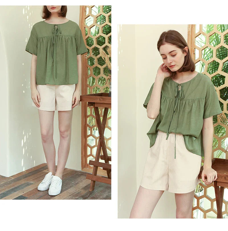 Malia Linen Lounge Shorts - Seldom Seen Styles