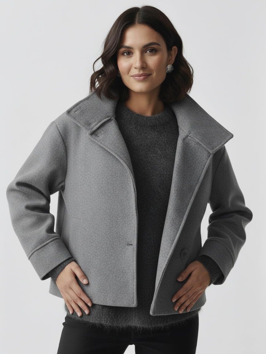Martha | High-Neck Buttoned Jacket - Seldom Seen Styles