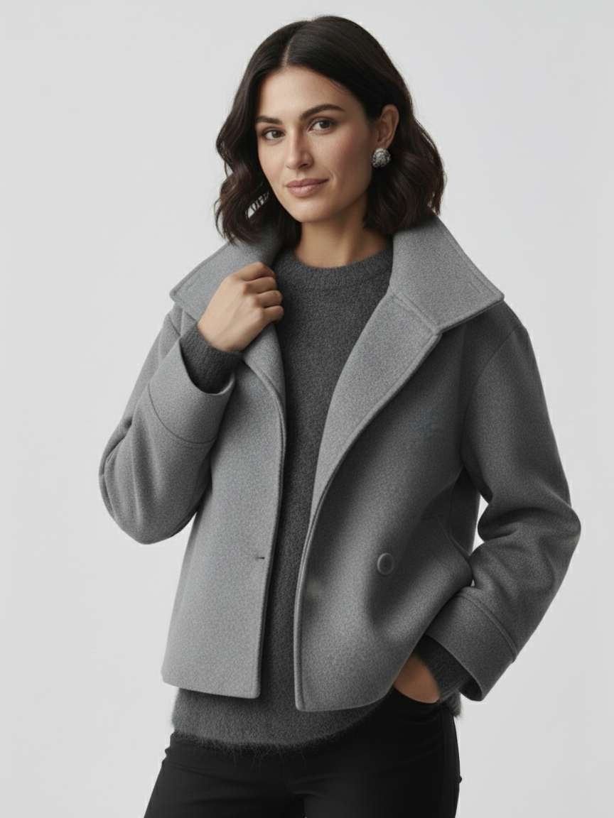 Martha | High-Neck Buttoned Jacket - Seldom Seen Styles