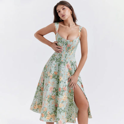 Meadow Muse Floral Fummer Dress Floral Print Sundress - Seldom Seen Styles