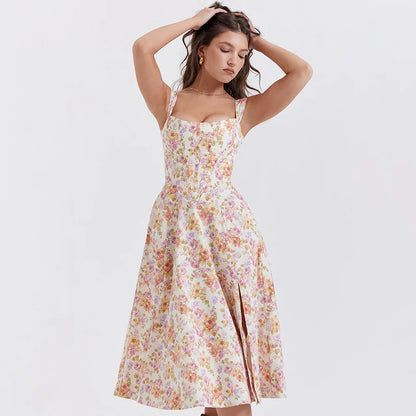 Meadow Muse Floral Fummer Dress Floral Print Sundress - Seldom Seen Styles