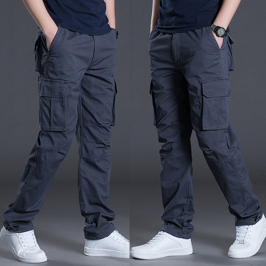 Men's Cotton Cargo Pants Breathable Multi-Pocket Outdoor Loose Casual Trousers Spring Summer Streetwear Outfit - Seldom Seen Styles