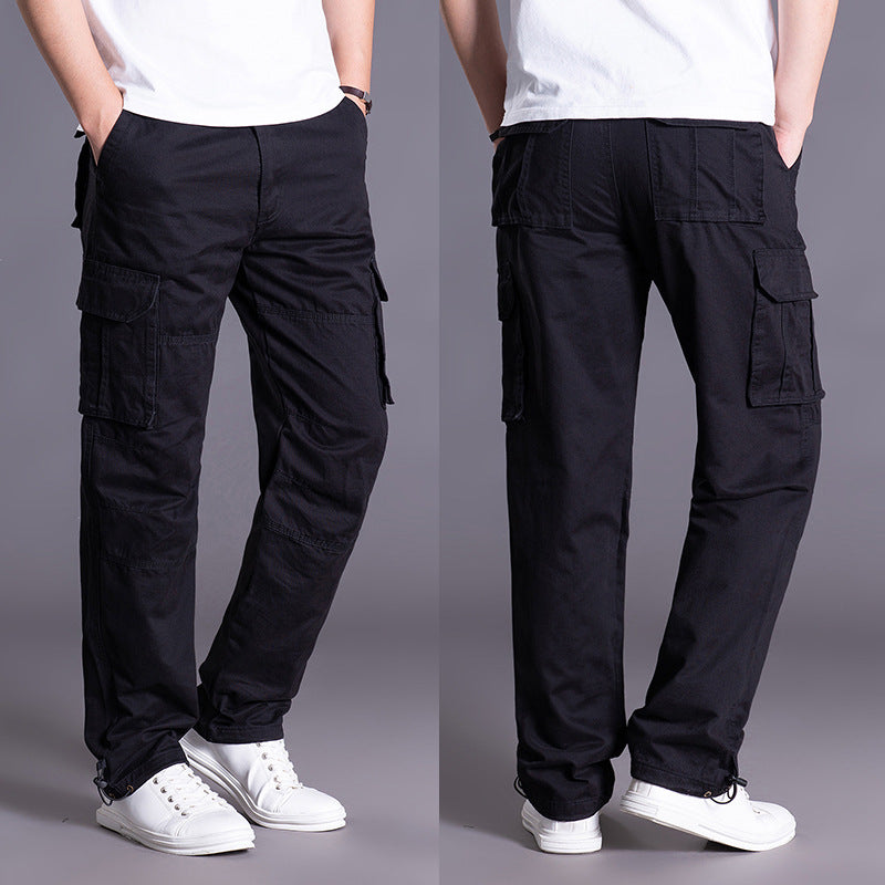 Men's Cotton Cargo Pants Breathable Multi-Pocket Outdoor Loose Casual Trousers Spring Summer Streetwear Outfit - Seldom Seen Styles