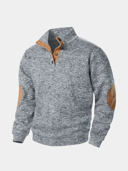 Men's Heritage Elbow Patch High Collar Pullover S-3XL — Cross & Crown - Seldom Seen Styles