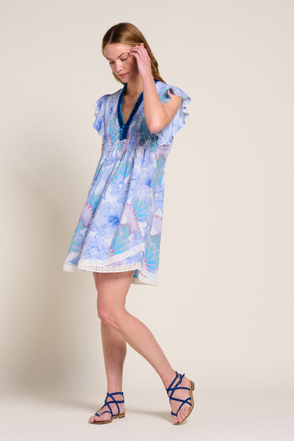 Mini Dress Sasha - Blue Padang