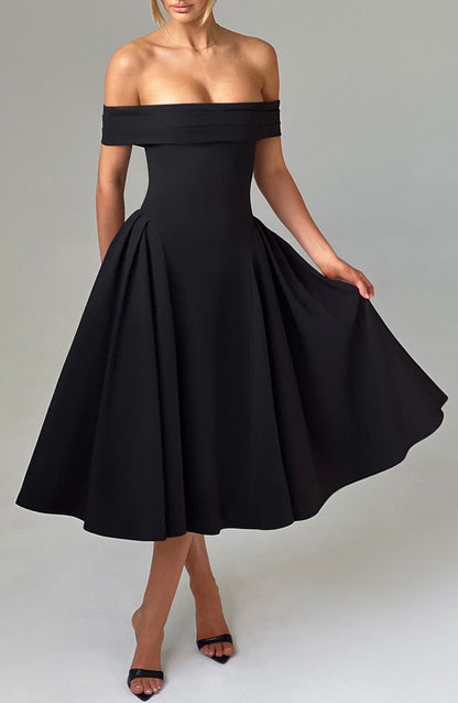 Miranda Midikleid - Schwarz