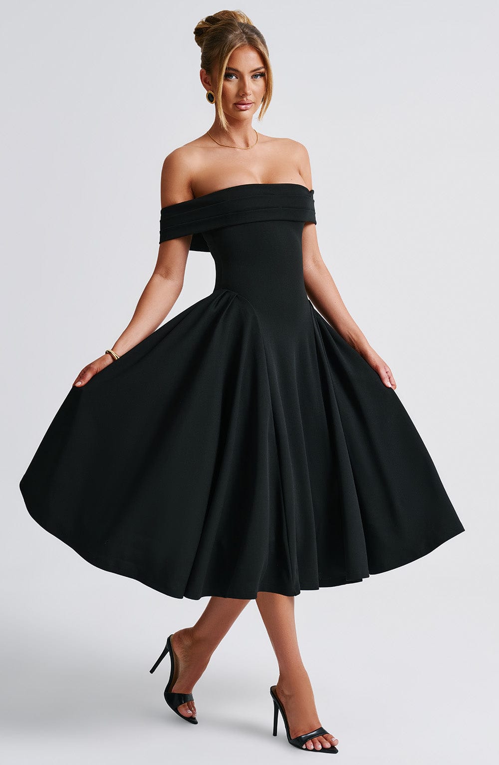 Miranda Midi Dress - Black - Seldom Seen Styles