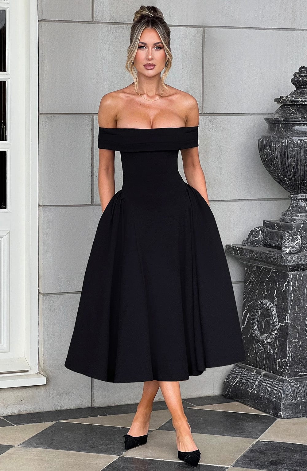 Miranda Midi Dress - Black - Seldom Seen Styles
