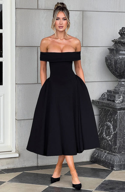 Miranda Midikleid - Schwarz