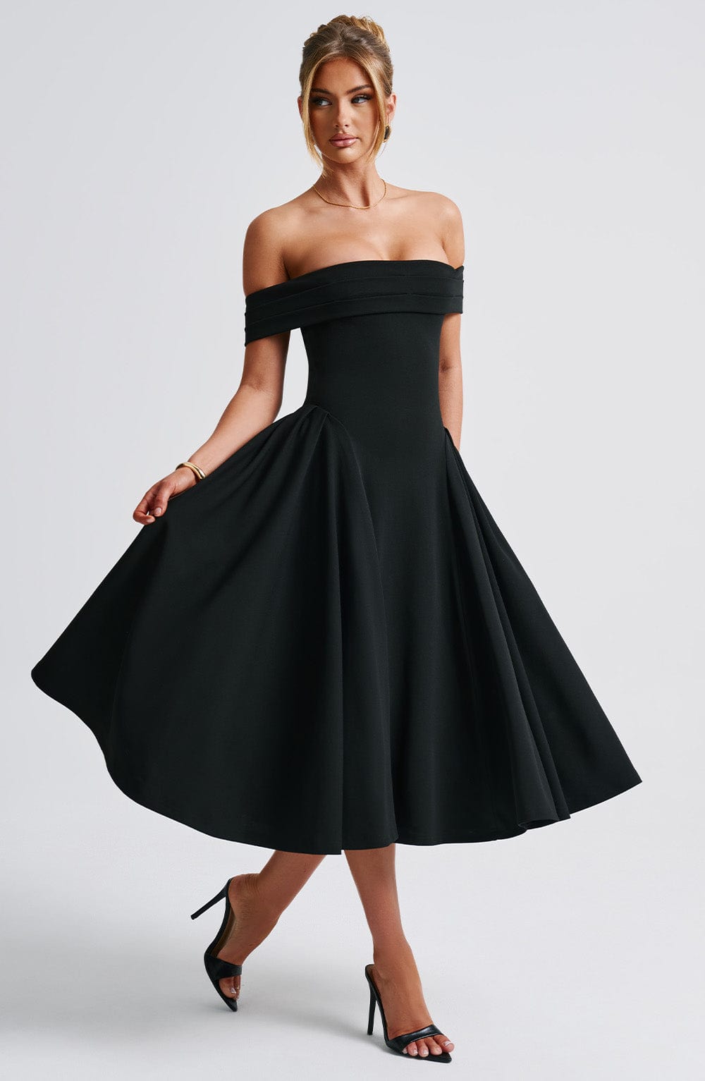 Miranda Midi Dress - Black - Seldom Seen Styles