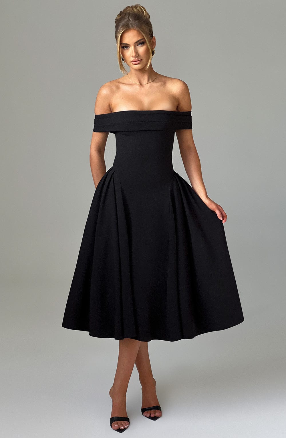Miranda Midi Dress - Black - Seldom Seen Styles
