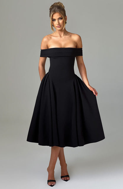 Miranda Midikleid - Schwarz