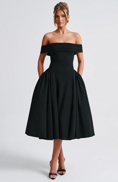 Miranda Midikleid - Schwarz
