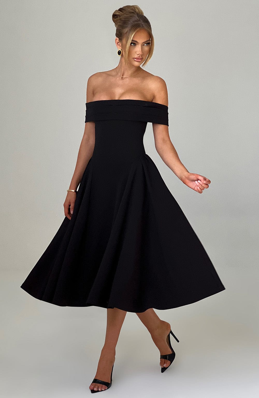 Miranda Midi Dress - Black - Seldom Seen Styles