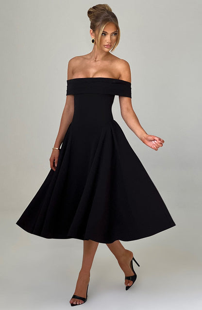 Miranda Midikleid - Schwarz