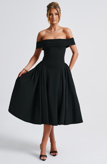 Miranda Midikleid - Schwarz