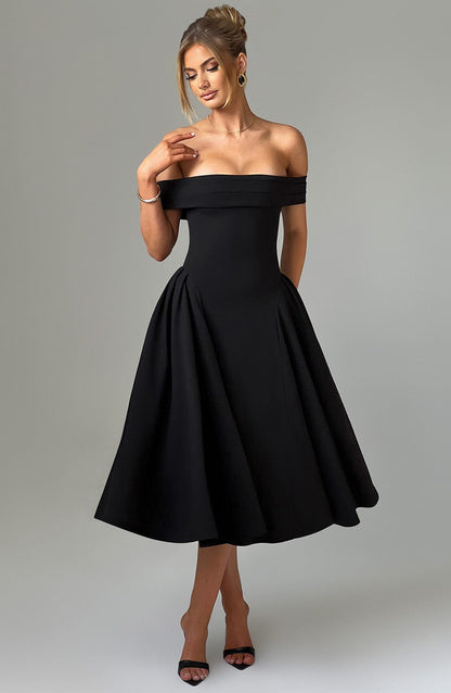 Miranda Midikleid - Schwarz