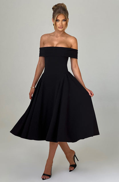 Miranda Midikleid - Schwarz