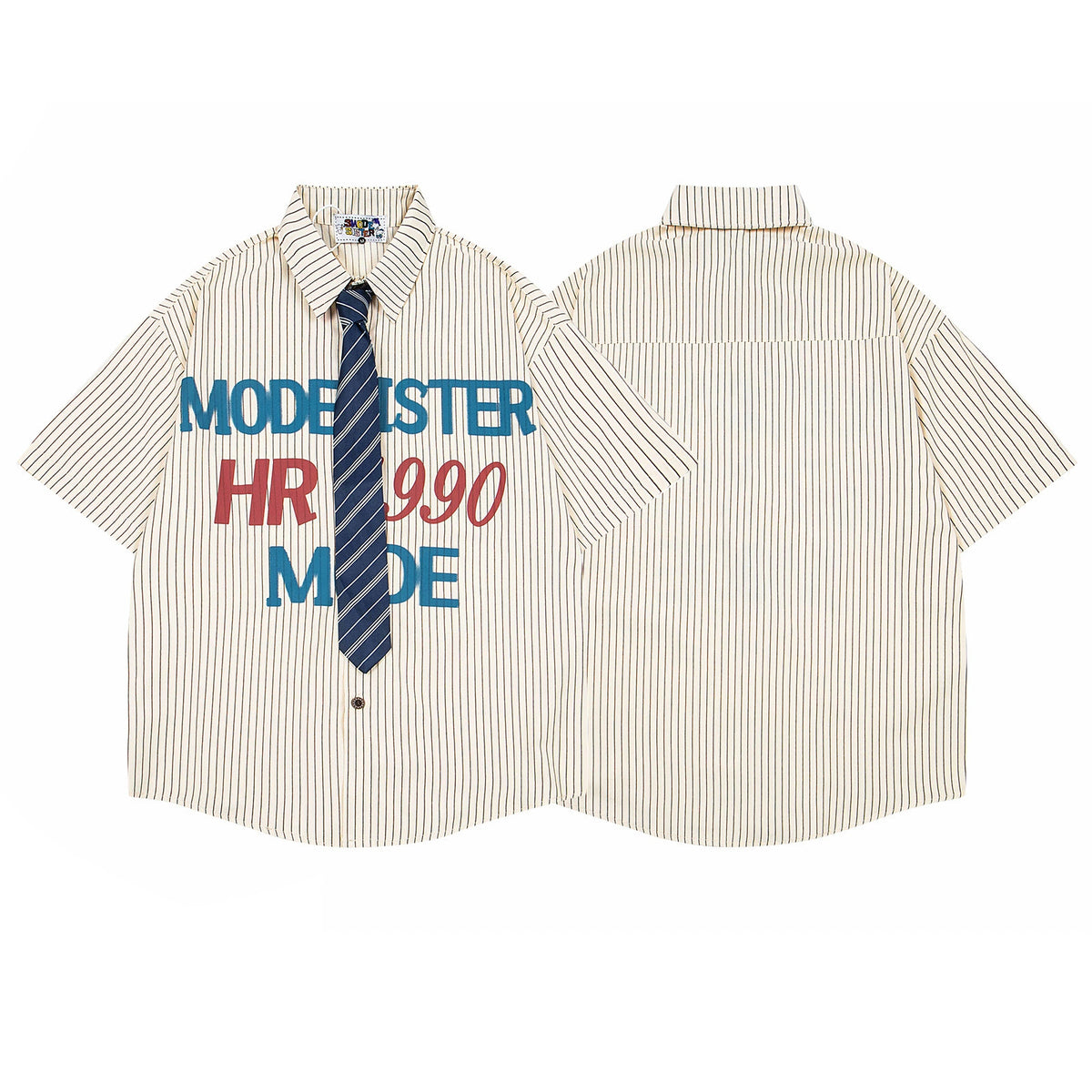 Mode 1990 Casual Business Oversized Tie Shirt - Seldom Seen Styles