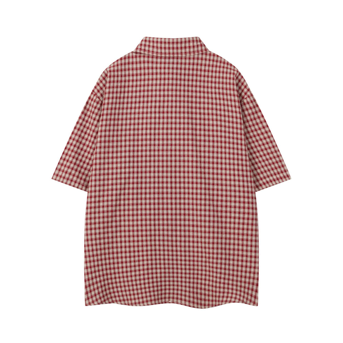 Moment Plaid Embroidery Short Sleeve Shirt Oversized Casual Summer Streetwear Top | Moment Plaid Shirt - Seldom Seen Styles
