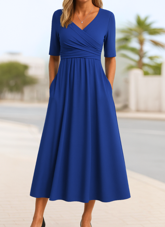 Monica | Stylish Crossover Dress - Seldom Seen Styles