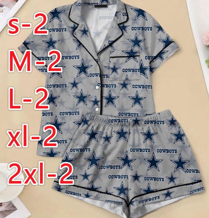 Moon Princess Sailor Guardians Wand Satin Pajama Set For Women Print Comfy Satin Sleepwear & Loungewear Pjs Printing Silky Top & Bottoms - SHESHOW