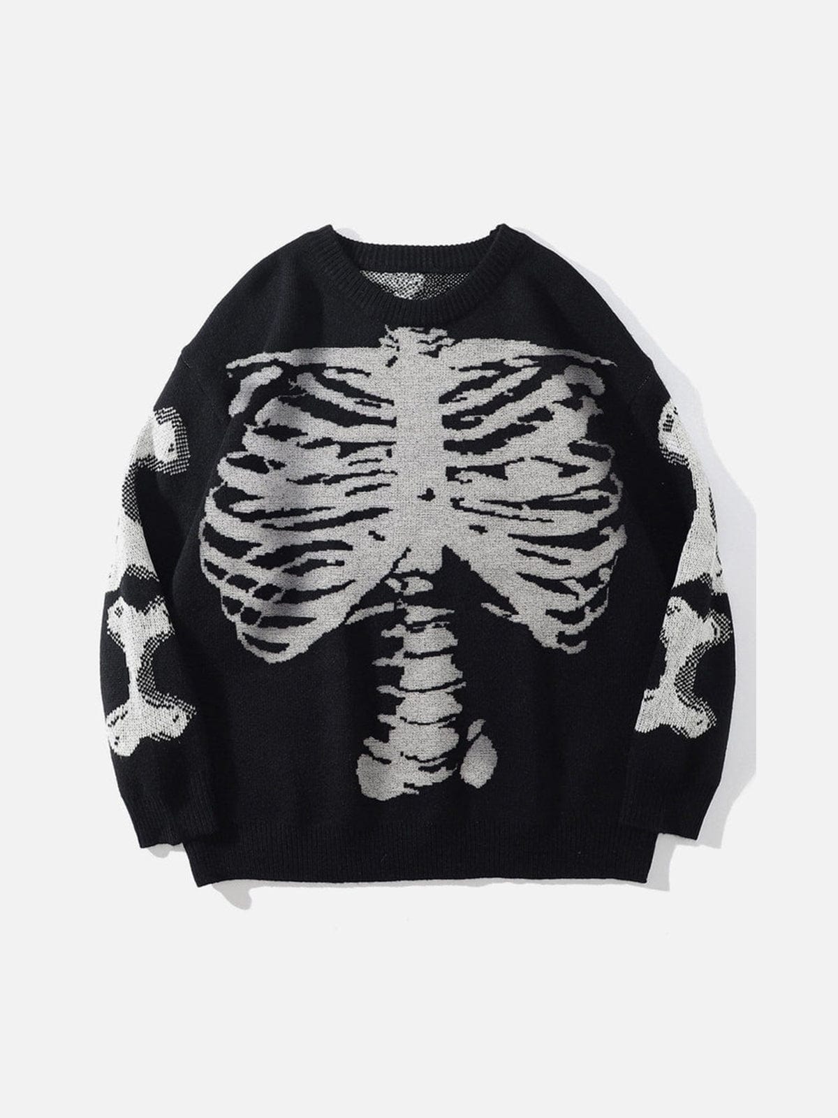 NEV Skeleton Print Knit Sweater - Seldom Seen Styles