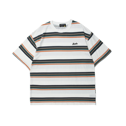 "NEXDULE 'Senseless' Multi-Color Striped Oversized Tee - Seldom Seen Styles