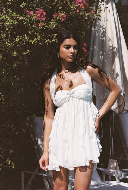 Caterina Floral Halter Dress