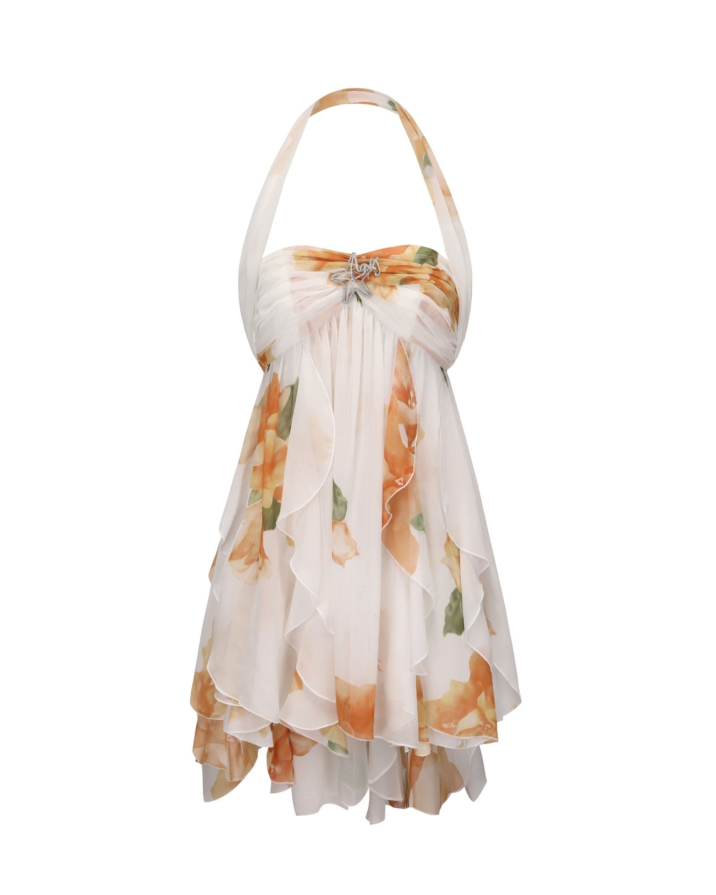 Caterina Floral Halter Dress - Seldom Seen Styles