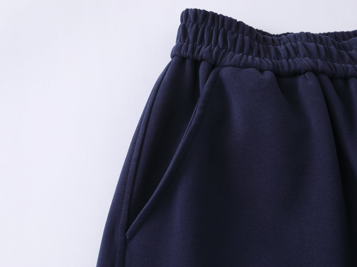 Navy Wide-Leg Sweatpants with Bunny Graphic - Seldom Seen Styles