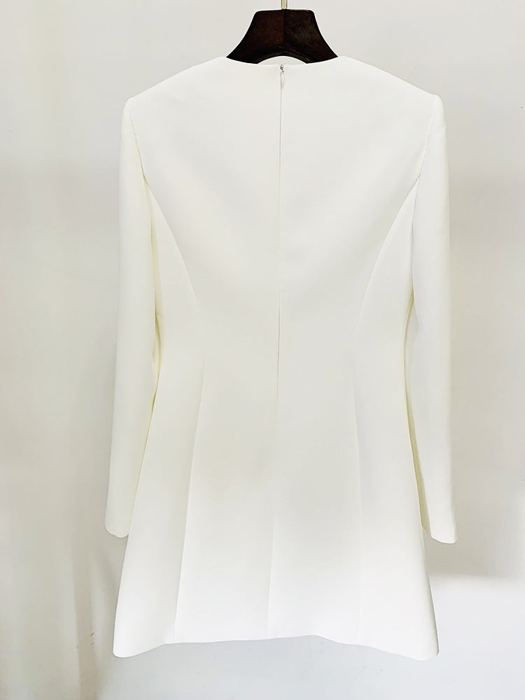 Neela Bowknot Mini Dress  Tie Casual Round Neck Long Sleeve Dress - Seldom Seen Styles