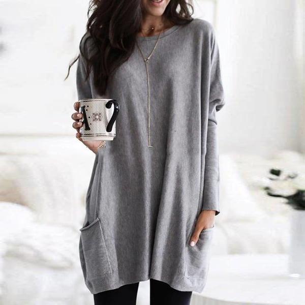 New long sleeve casual pocket t-shirt - Seldom Seen Styles