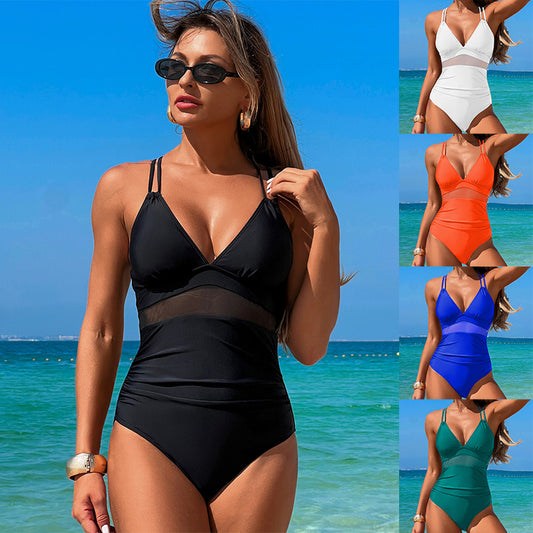 New2025Hot Spring One-Piece Swimsuit Women's High-End Swimwear - Seldom Seen Styles