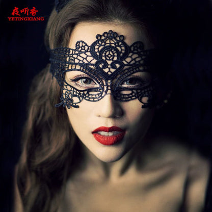 Nightclub Queen Party Sexy Lingerie Set Lace Hollow Eye Mask Princess Cat - Seldom Seen Styles