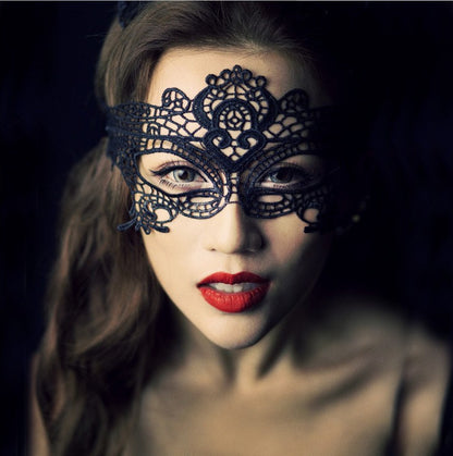 Nightclub Queen Party Sexy Lingerie Set Lace Hollow Eye Mask Princess Cat - Seldom Seen Styles