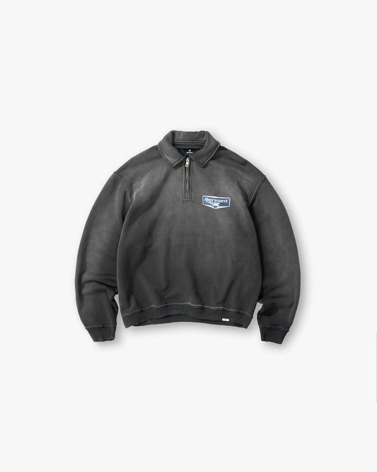 Nothing Faster Quarter Zip Sweatshirt - Stained Black - Seldom Seen Styles