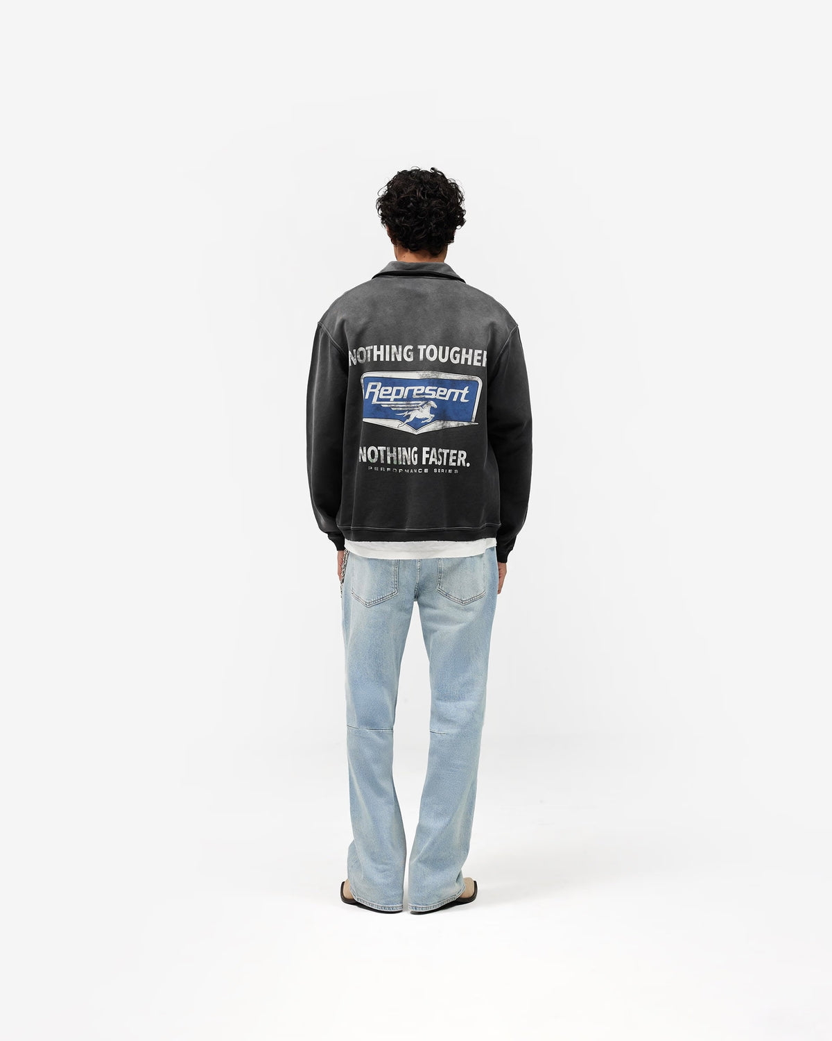 Nothing Faster Quarter Zip Sweatshirt - Stained Black - Seldom Seen Styles