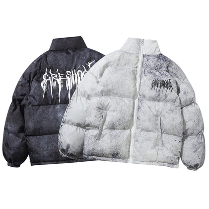 Women's American Street Oversized Hand-Stuffed Cotton Puffer Jacket Couple Autumn Winter Casual Unisex Multi-Style | Street Duo Puffer II