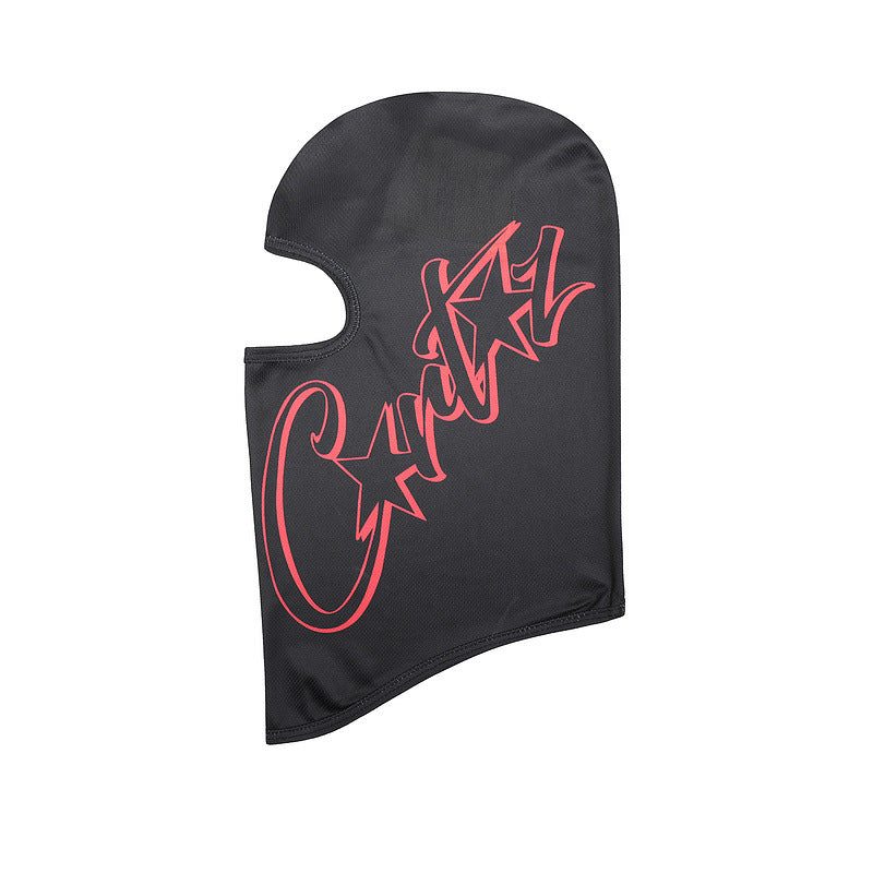Alcatraz Logo Balaclava Ski Mask Hip Hop Face Cover Streetwear Full Face Hood Unisex Tactical Style Headgear