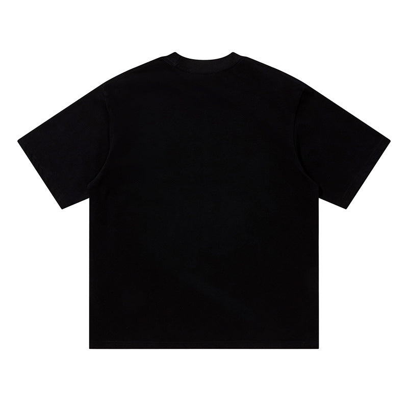 Hard-Os Graphic Oversized T-Shirt Short Sleeve Crew Neck Casual Summer Streetwear Tee