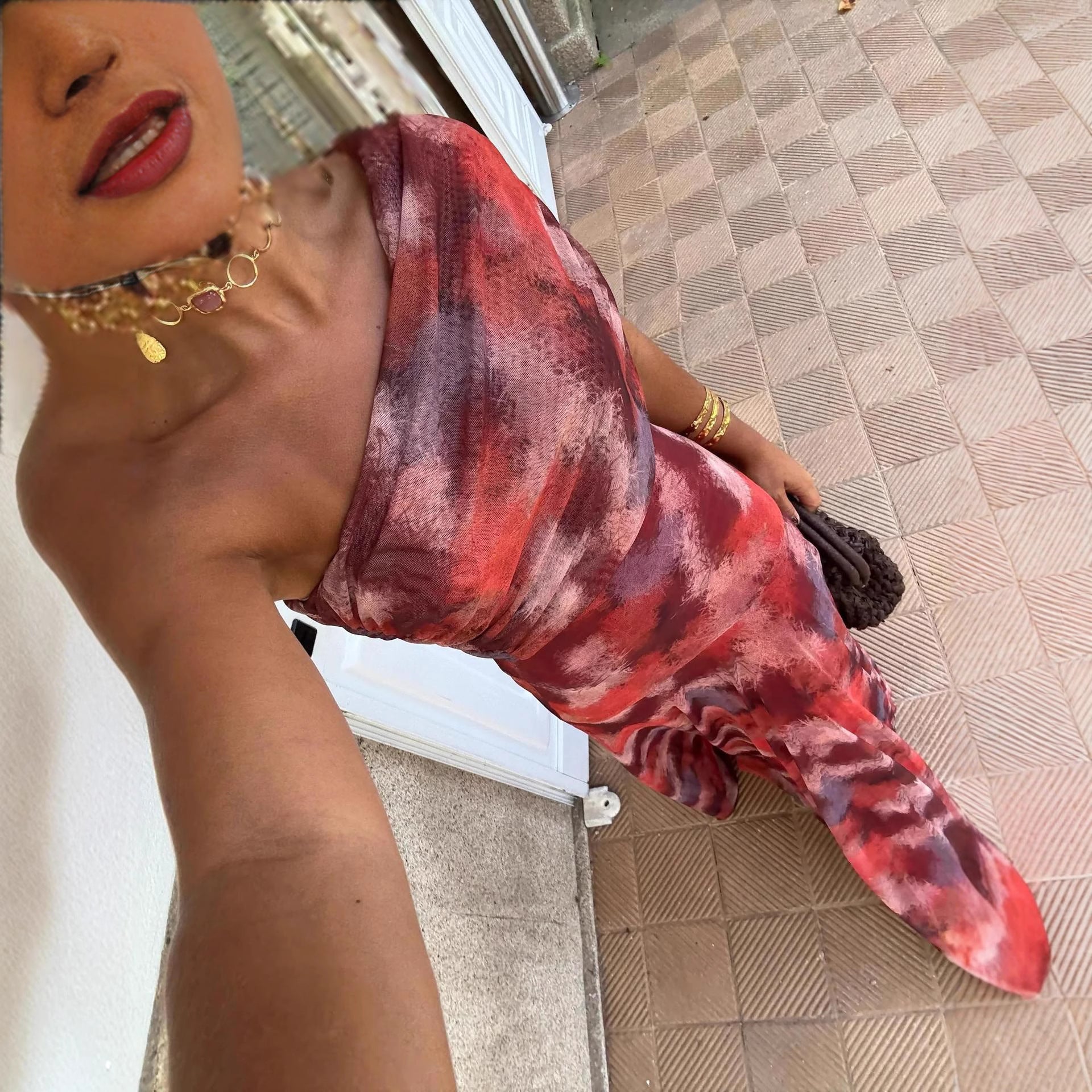 Summer Printed Pleated Vacation Style Slimming Large Dresses - Seldom Seen Styles