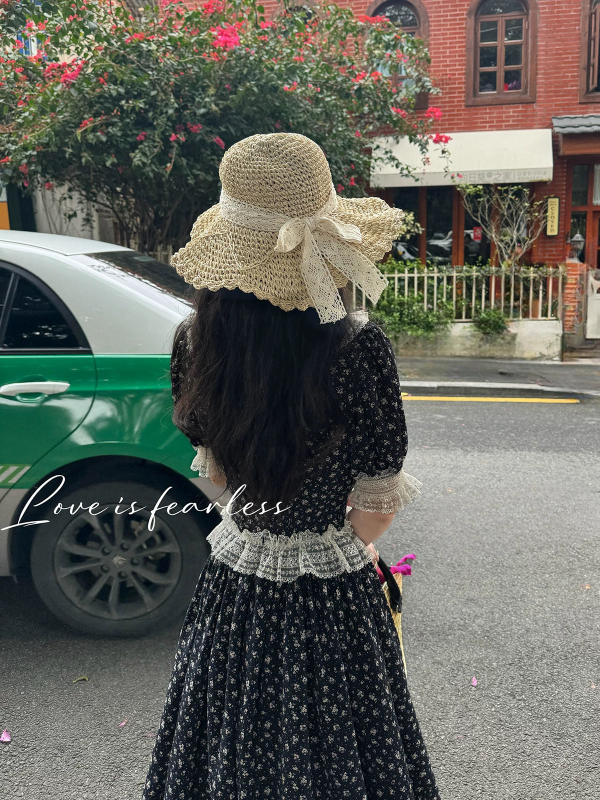 French Vintage Lace Corset Dress – Puff Sleeve Elegant Midi Dress for Women - Seldom Seen Styles