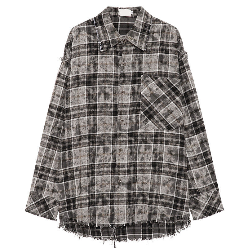 CLOUT COLLECTION ™ | Distressed Vintage Plaid Button Up