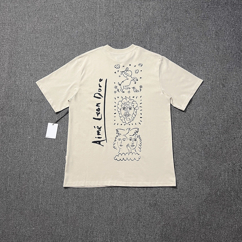 Aime Leon Dore New York Queens Graphic T-Shirt Vintage Streetwear Crew Neck Cotton Tee Casual Short Sleeve Unisex Top